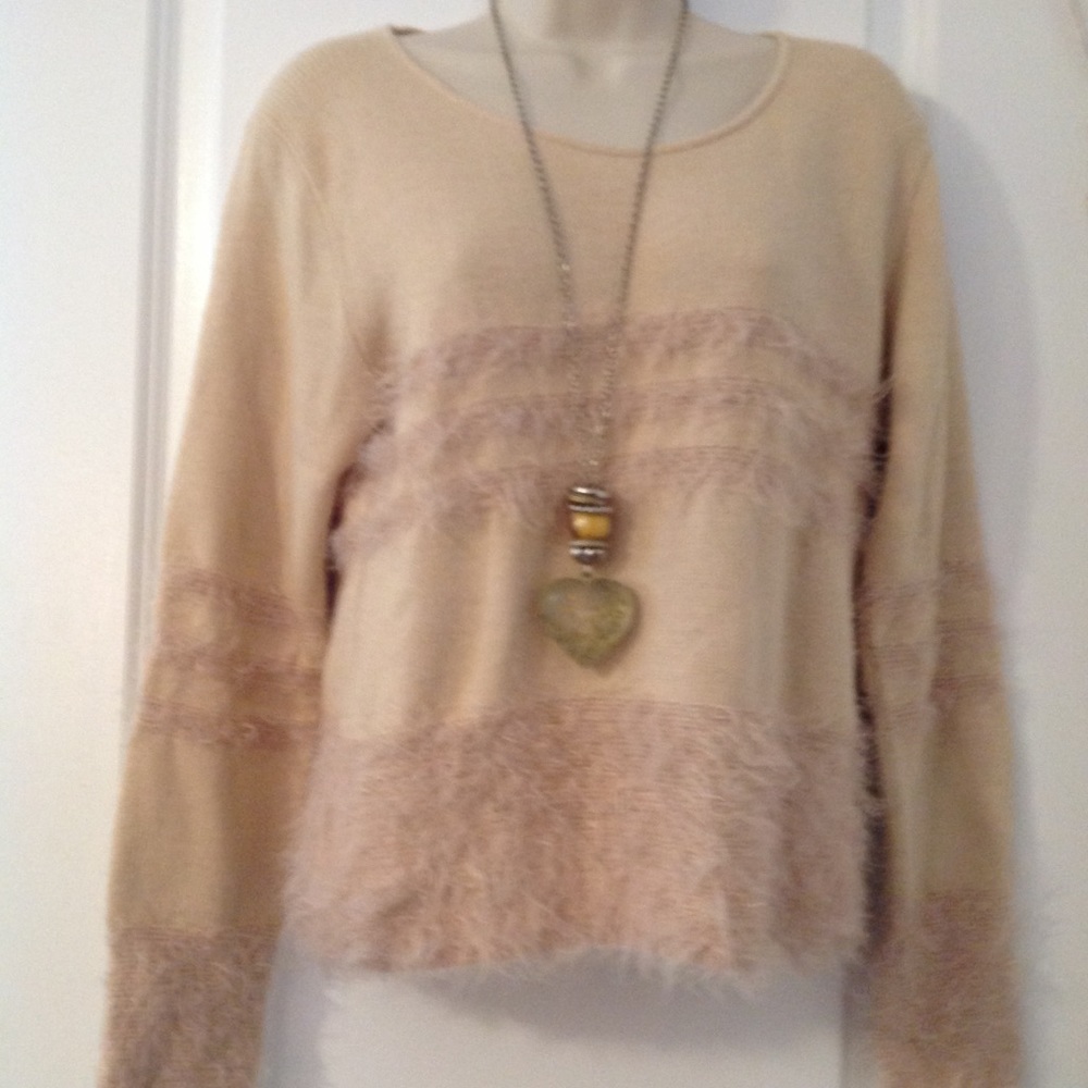 Cream long sleeve sweater